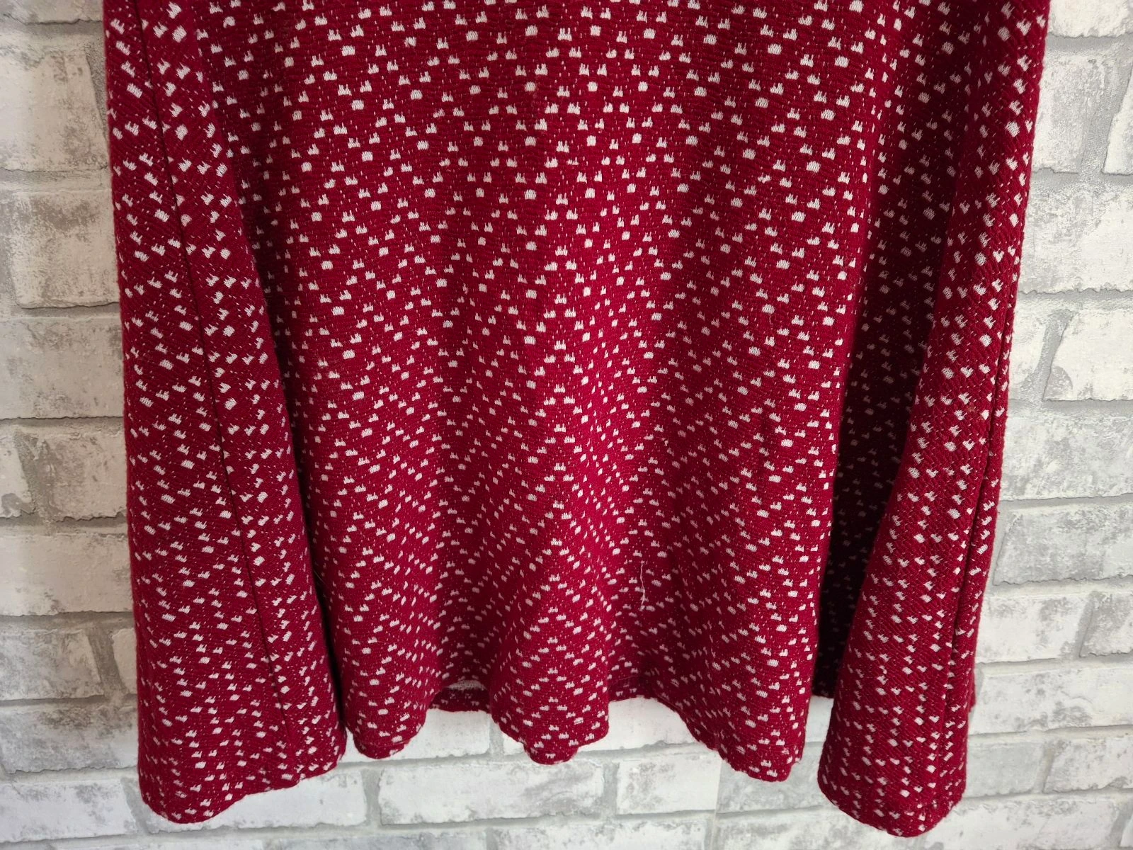 Burgundy Patineuse Dress with Small Patterns Size 9 Years Zara – photo 4